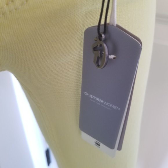 G-Star Raw Denim Lynn Skinny Color Women's Jeans - Bleach Yellow - Picture 5 of 12